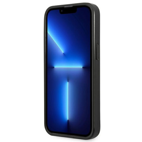 Etui Do iPhone 13 Mini Guess Saffiano Triangle Logo Case Srebrny