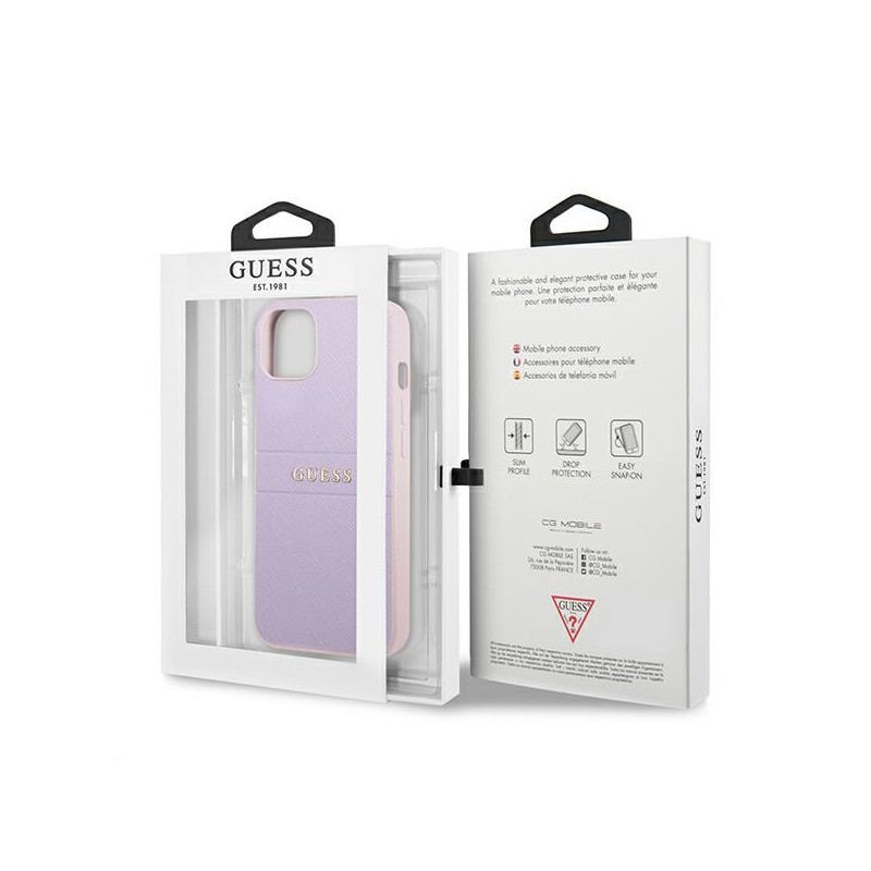 Etui Do iPhone 13 Mini Guess Saffiano Hot Stamp...