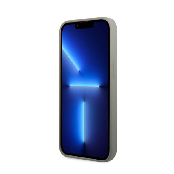 Etui Do iPhone 13 Mini Guess Silicone Logo Plate MagSafe Szary