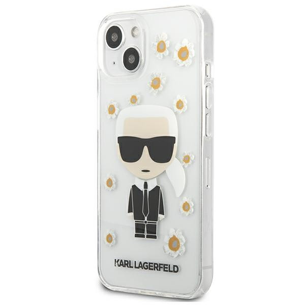 Etui Do iPhone 13 Mini Karl Lagerfeld Iconic Karl Flower Przezroczysty