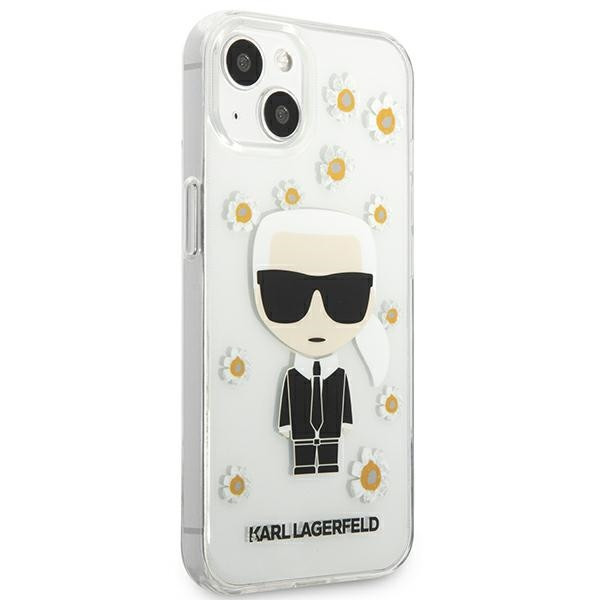 Etui Do iPhone 13 Mini Karl Lagerfeld Iconic Karl Flower Przezroczysty