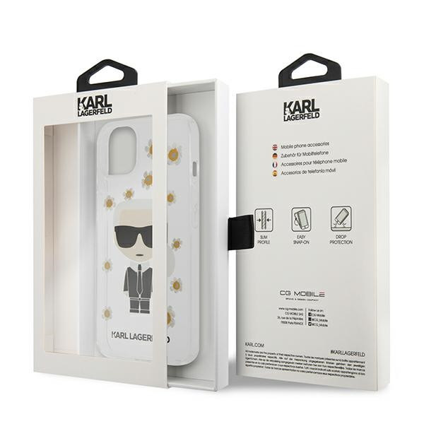 Etui Do iPhone 13 Mini Karl Lagerfeld Iconic Karl Flower Przezroczysty