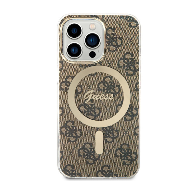 Etui Do iPhone 13 Pro Guess 4G MagSafe Brązowy
