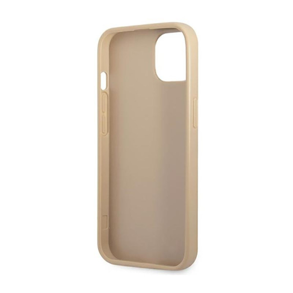 Etui Do iPhone 13 Mini Guess Saffiano Triangle Logo Case Beżowy