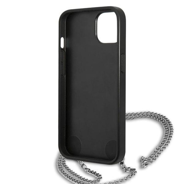 Etui Do iPhone 13 Mini Karl Lagerfeld Leather Textured And Chain Czarny