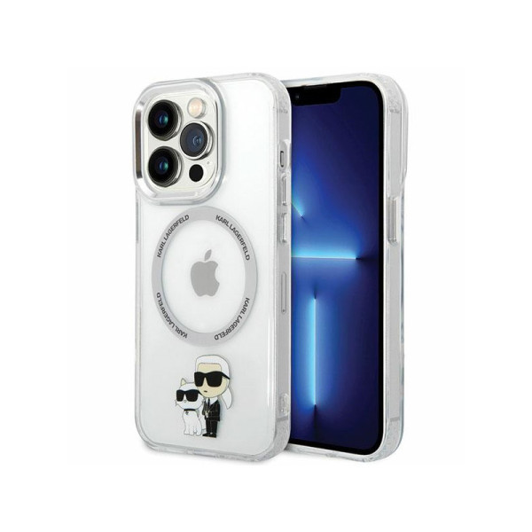 Etui Do iPhone 13 Pro Karl Lagerfeld Iml NFT Karl & Choupette MagSafe Przezroczysty