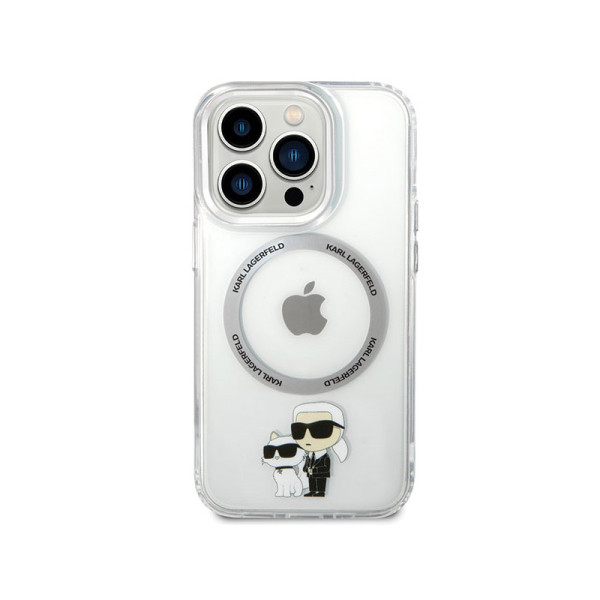 Etui Do iPhone 13 Pro Karl Lagerfeld Iml NFT Karl & Choupette MagSafe Przezroczysty