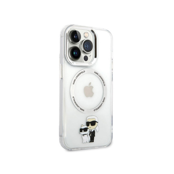 Etui Do iPhone 13 Pro Karl Lagerfeld Iml NFT Karl & Choupette MagSafe Przezroczysty