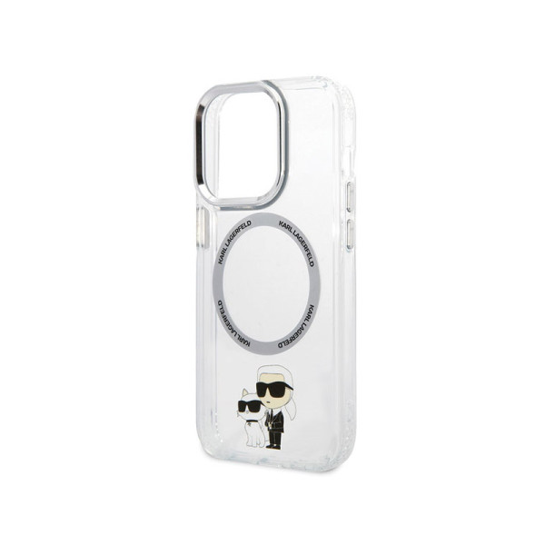 Etui Do iPhone 13 Pro Karl Lagerfeld Iml NFT Karl & Choupette MagSafe Przezroczysty