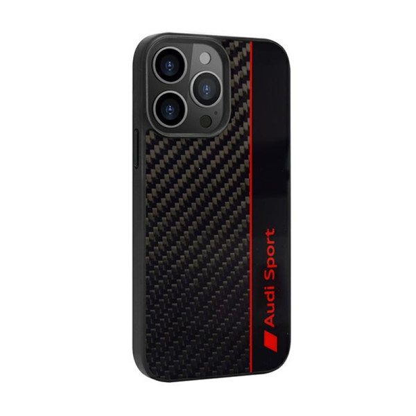 Etui Do iPhone 13 Pro Audi Carbon Fiber Stripe Czarny