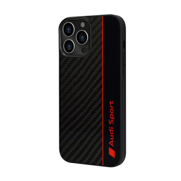 Etui Do iPhone 13 Pro Audi Carbon Fiber Stripe Czarny