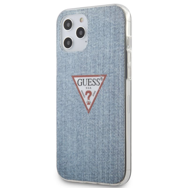 Etui Do iPhone 12 Pro Max Guess Denim Triangle Lt Niebieski