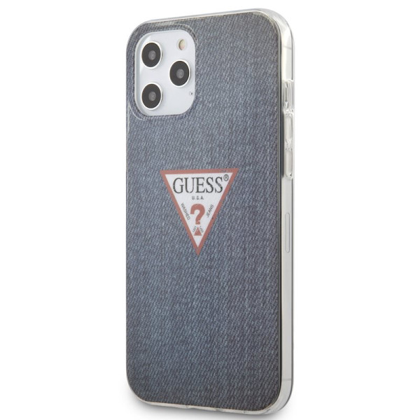 Etui Do iPhone 12 Pro Max Guess Denim Triangle Dk Niebieski