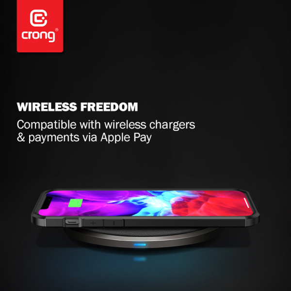 Etui Do iPhone 12 Pro Max Crong Hybrid Carbon Czarny