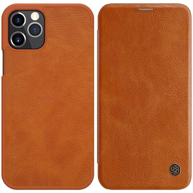 Etui Do Apple iPhone 12 Pro Max Nillkin QIn Leather Case Brązowy