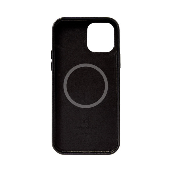 Etui Ze Skóry Do iPhone 12 Pro Max MagSafe Crong Essential Cover Magnetic Czarny