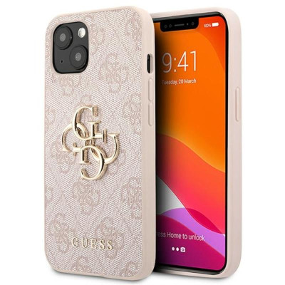 Etui Do iPhone 13 Guess 4G Big Metal Logo Różowy