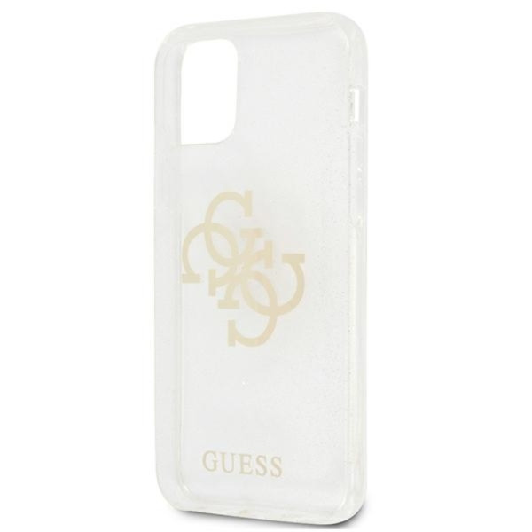 Etui Do iPhone 12 Pro Max Guess Glitter 4G Big Logo Przezroczysty