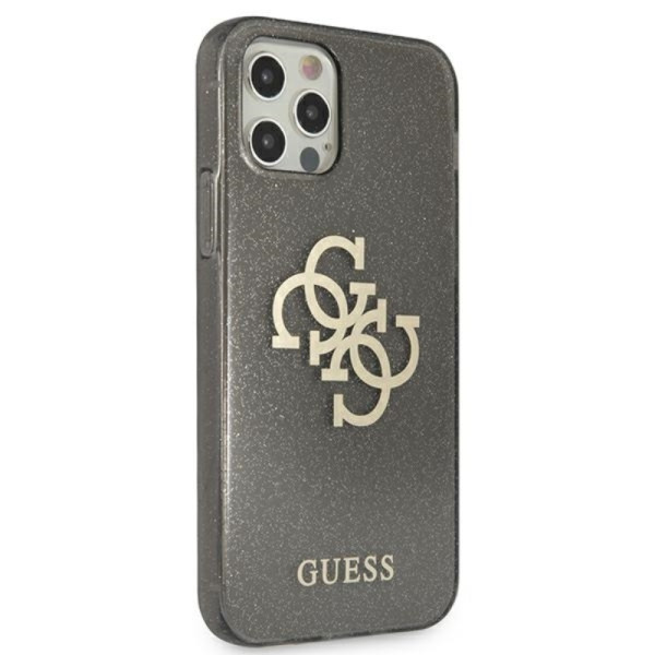 Etui Do iPhone 12 Pro Max Guess Glitter 4G Big Logo Czarny