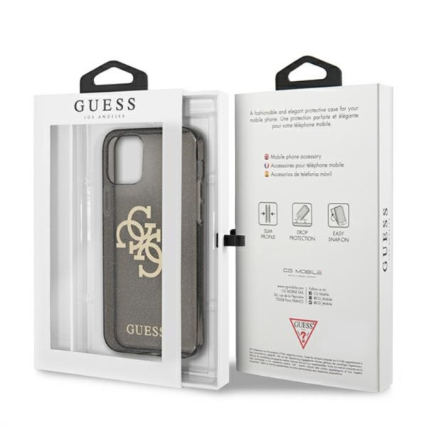 Etui Do iPhone 12 Pro Max Guess Glitter 4G Big Logo Czarny