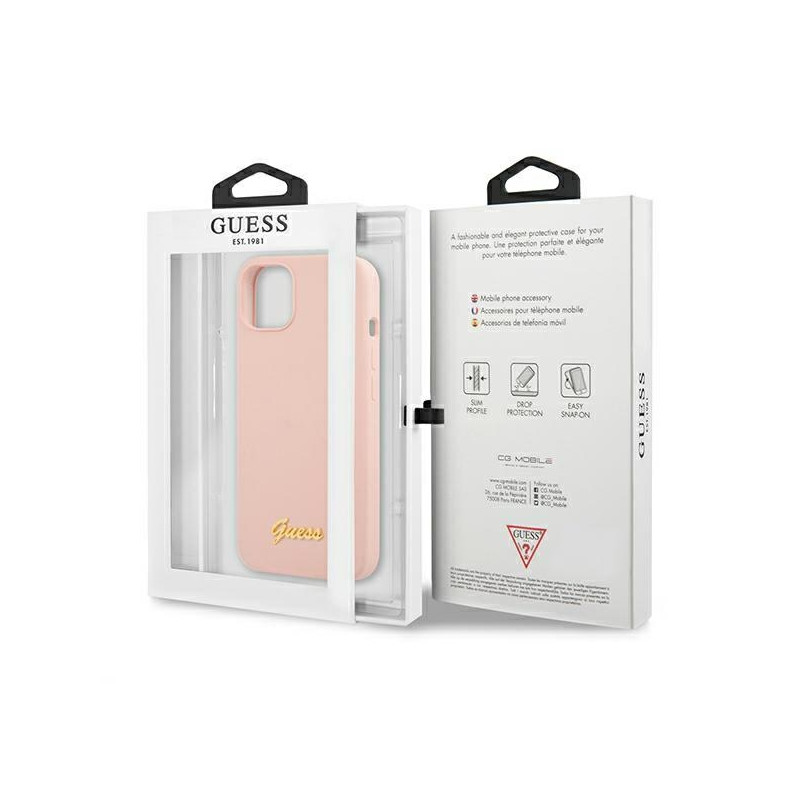 Etui Do iPhone 13 Guess Silicone Script MagSafe...