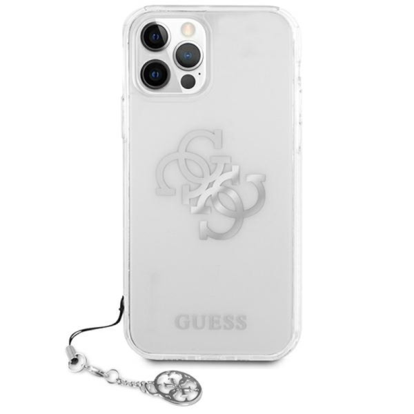Etui Do iPhone 12 Pro Max Guess 4G Big Logo Charm Srebrny