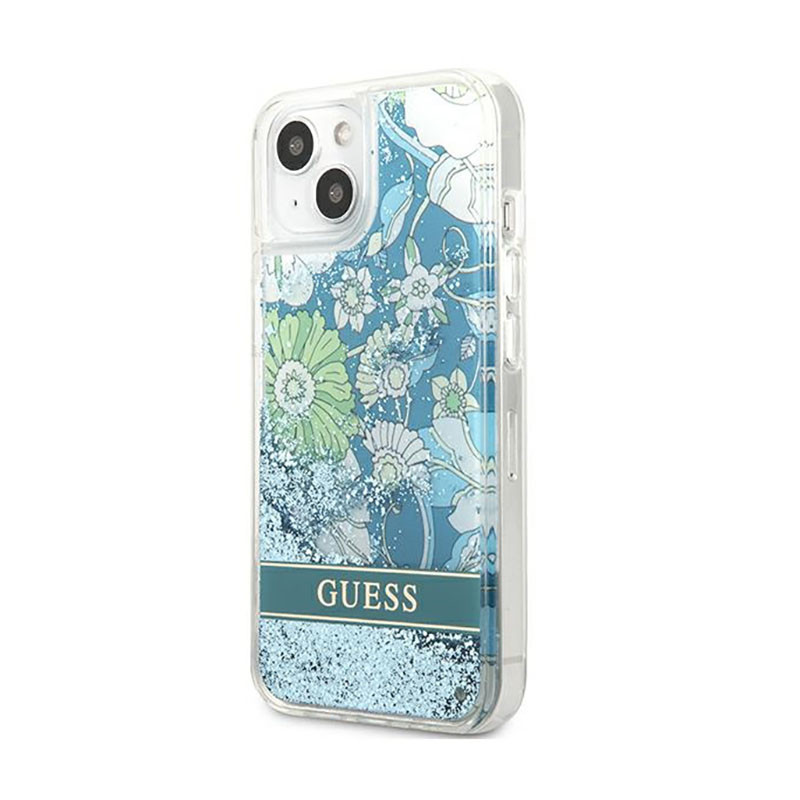 Etui Do iPhone 13 Guess Liquid Glitter Flower...