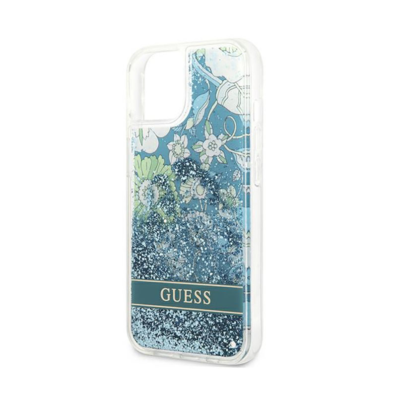 Etui Do iPhone 13 Guess Liquid Glitter Flower...
