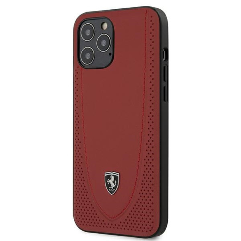 Etui Do iPhone 12 Pro Max Ferrari Off Track Perforated Czerwony