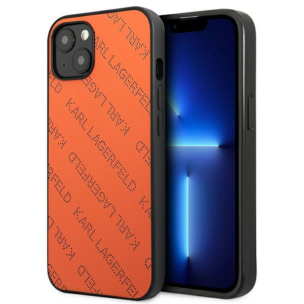 Etui Do iPhone 13 Karl Lagerfeld Perforated Allover Pomarańczowy