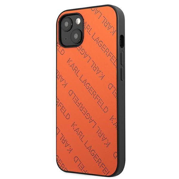 Etui Do iPhone 13 Karl Lagerfeld Perforated Allover Pomarańczowy