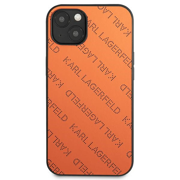 Etui Do iPhone 13 Karl Lagerfeld Perforated Allover Pomarańczowy