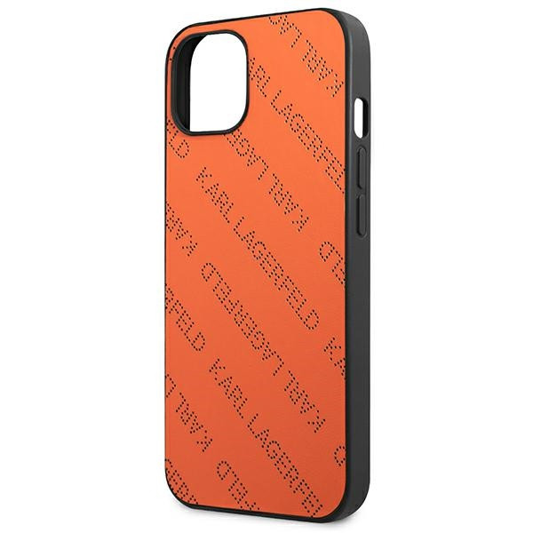Etui Do iPhone 13 Karl Lagerfeld Perforated Allover Pomarańczowy