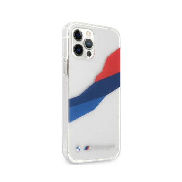 Etui Do iPhone 12 Pro Max BMW Motorsport Tricolor Przezroczysty
