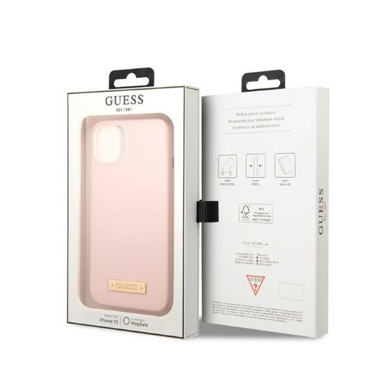 Etui Do iPhone 13 Guess Silicone Logo Plate...