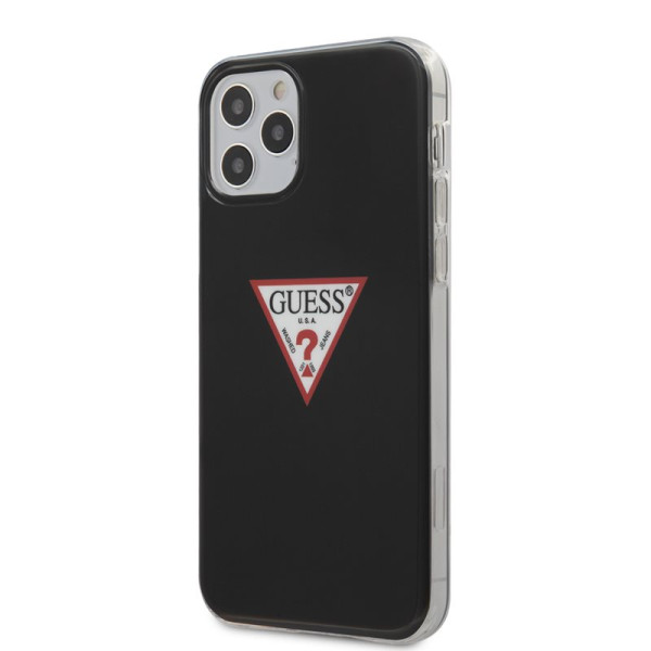 Etui Do iPhone 12 / iPhone 12 Pro Guess Triangle Logo Czarny