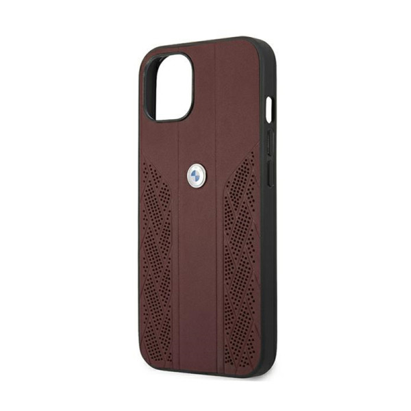 Etui Do iPhone 13 BMW Leather Curve Perforate Hc Czerwony