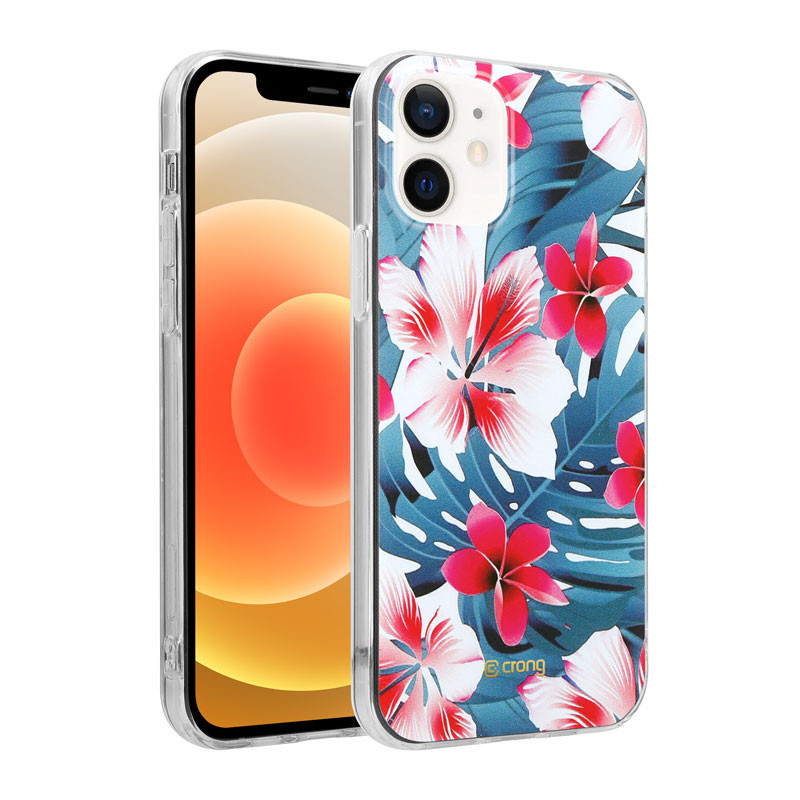 Etui Do iPhone 12 / iPhone 12 Pro Crong Flower Case Niebieski