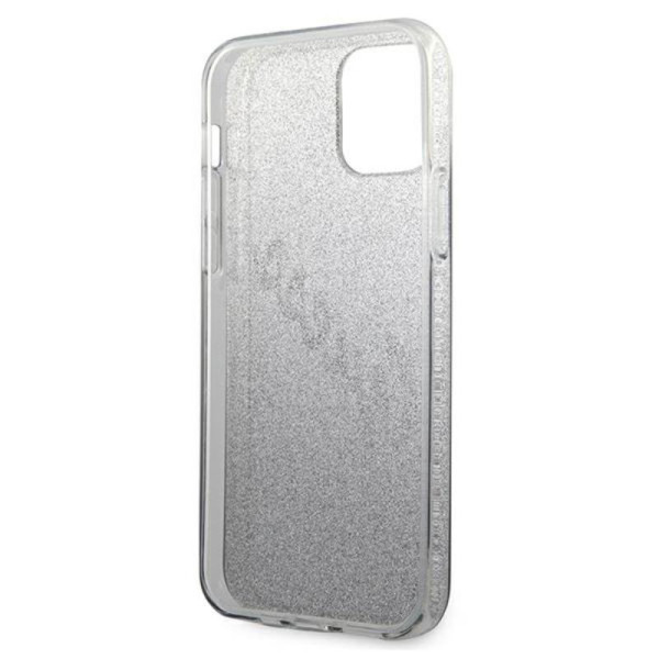 Etui Do iPhone 12 / iPhone 12 Pro Guess Glitter Gradient Script Czarny