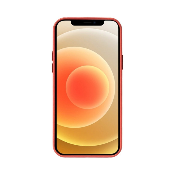 Etui Ze Skóry Ekologicznej Do iPhone 12 / iPhone 12 Pro Crong Essential Cover Czerwony