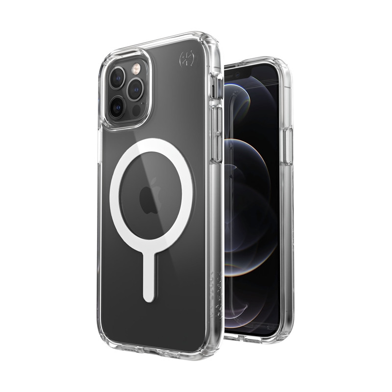 Etui Do iPhone 12 / iPhone 12 Pro Z Powłoką Microban Speck Presidio Perfect-Clear + MagSafe Przezroczysty