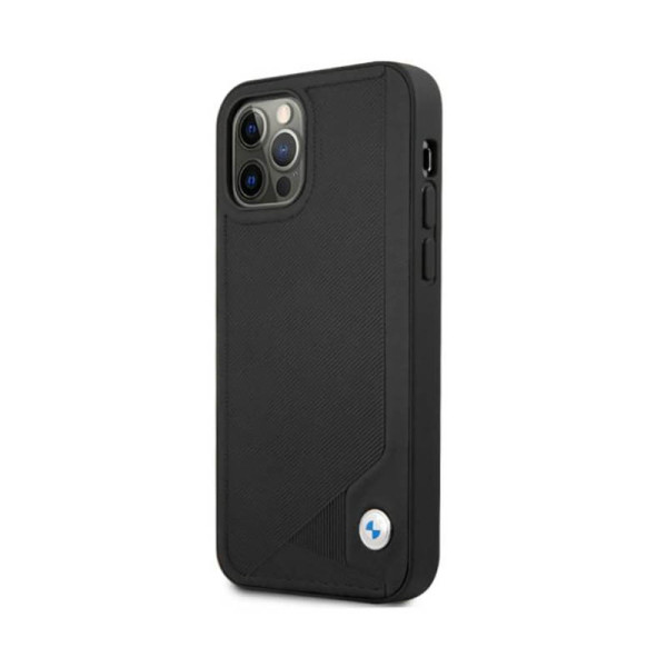 Etui Do iPhone 12 / iPhone 12 Pro BMW Leather Deboss Czarny