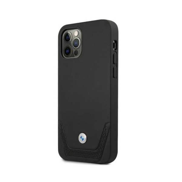 Etui Do iPhone 12 / iPhone 12 Pro BMW Leather Perforate Czarny