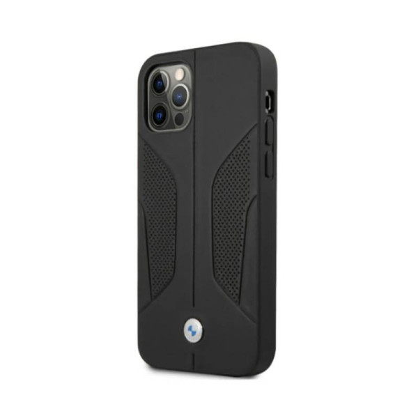 Etui Do iPhone 12 / iPhone 12 Pro BMW Leather Perforate Sides Czarny