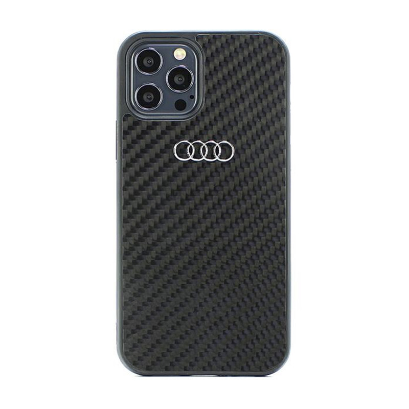 Etui Do iPhone 12 / iPhone 12 Pro Audi Carbon Fiber Czarny