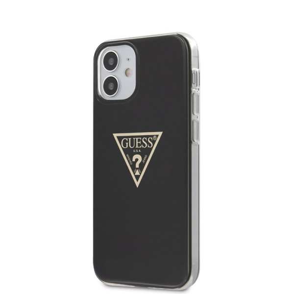 Etui Do iPhone 12 Mini Guess Metallic Triange Czarny