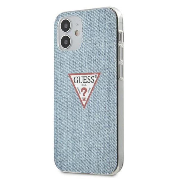 Etui Do iPhone 12 Mini Guess Denim Triangle Lt Niebieski