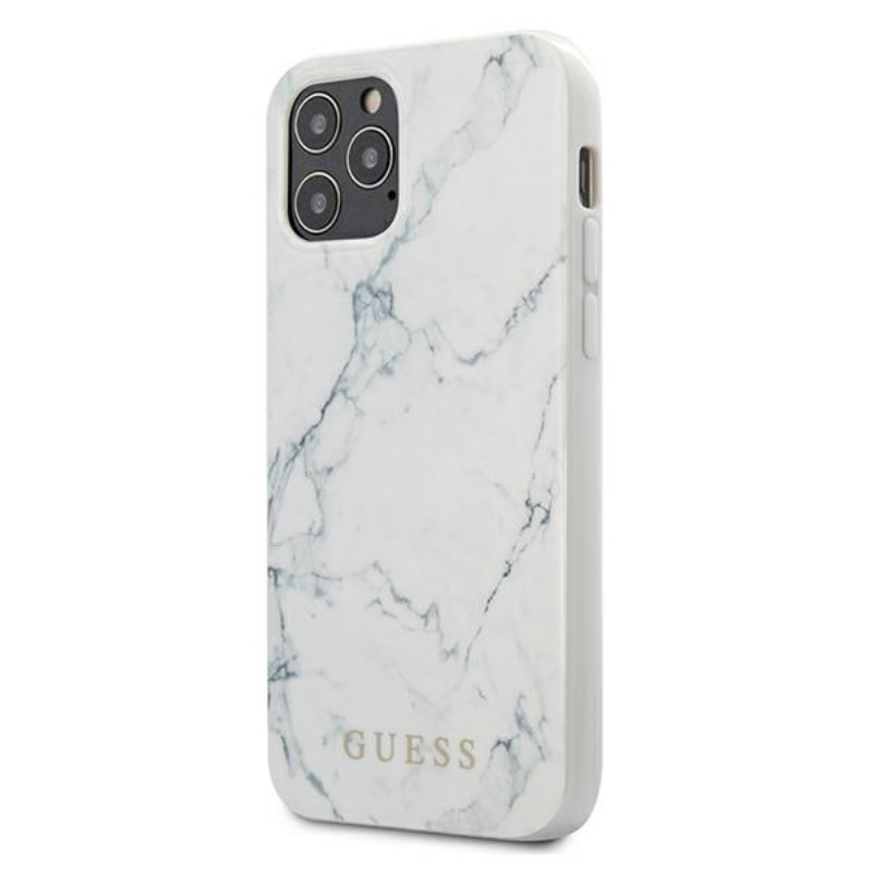 Etui Do iPhone 12 Mini Guess Marble Biały