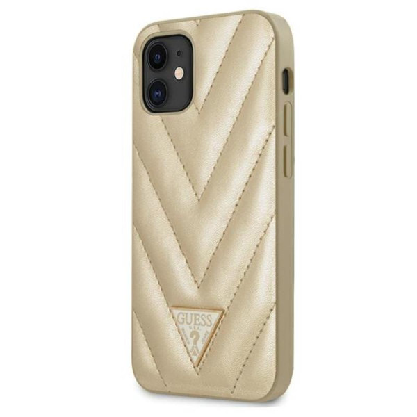 Etui Do iPhone 12 Mini Guess V Quilted Złoty