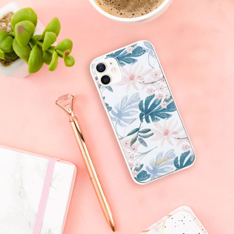 Etui Do iPhone 12 Mini Crong Flower Case Biały